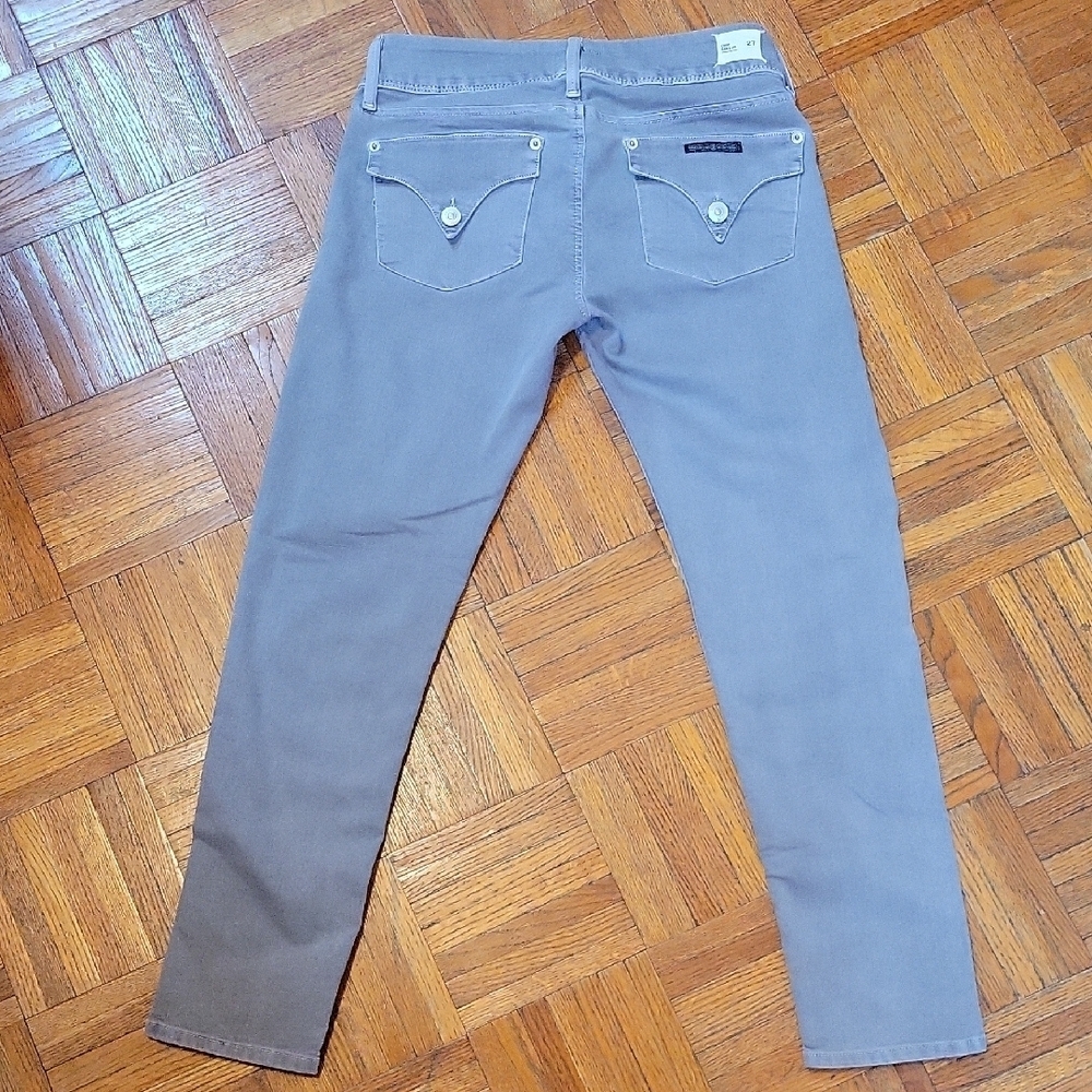 Hudson Crop Collin Light Gray Skinny Jeans Size 27 - Picture 11 of 16